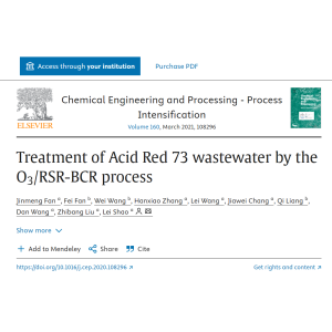 文獻：O3/RSR-BCR工藝處理酸性紅73廢水